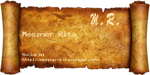 Meszner Rita névjegykártya